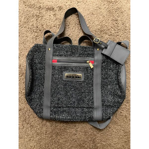 Men’s  Oscar de la Renta Gray Black Tweed small duffle Bag One Size